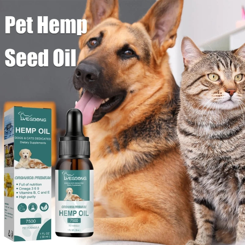 Hemp-Seed Oil High Potency 30ml for Dogs and Cats